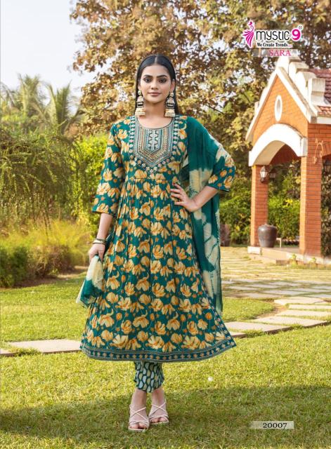 Mystic9 sara vol 20 wholesale gown style kurti